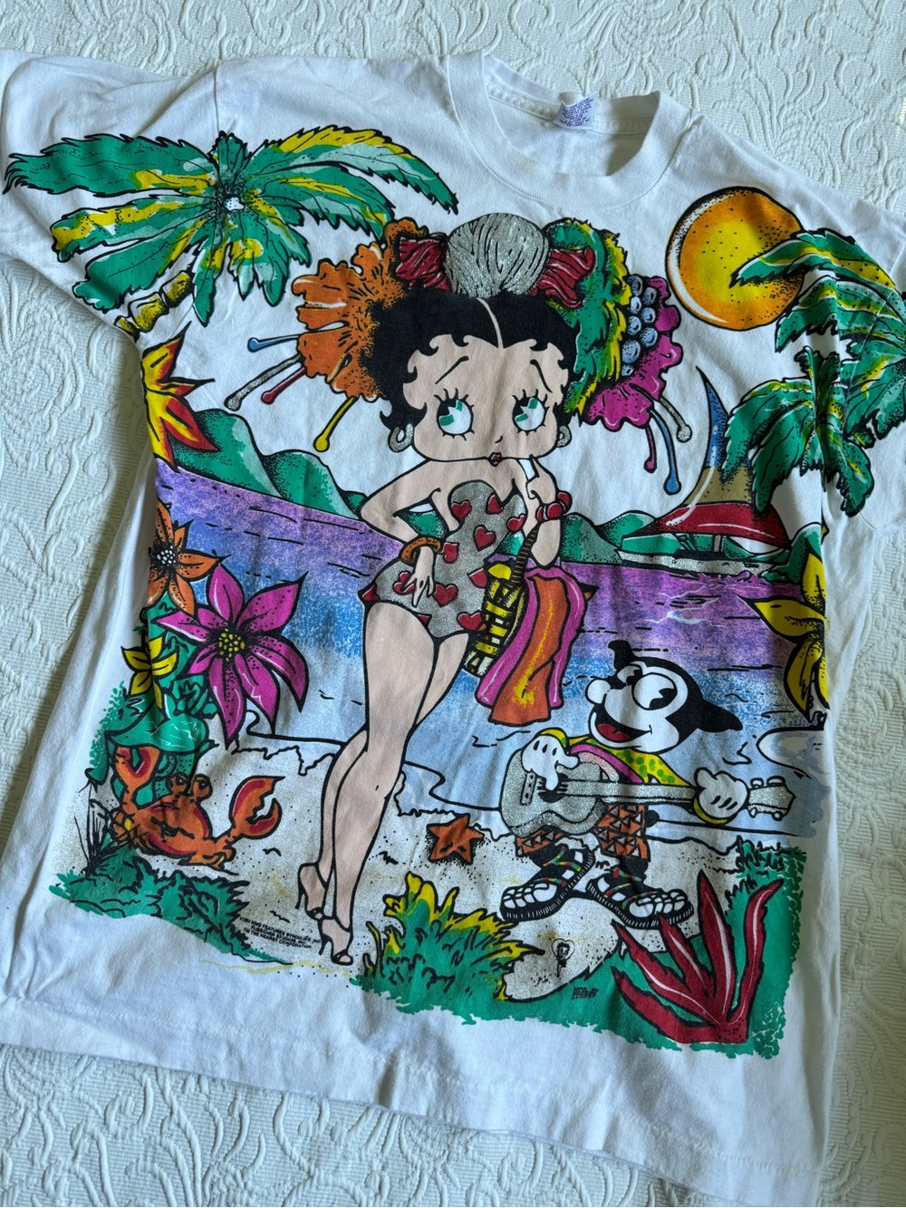 Betty Boop VINTAGE RARE 1994 Beauty on the beach Tee XL